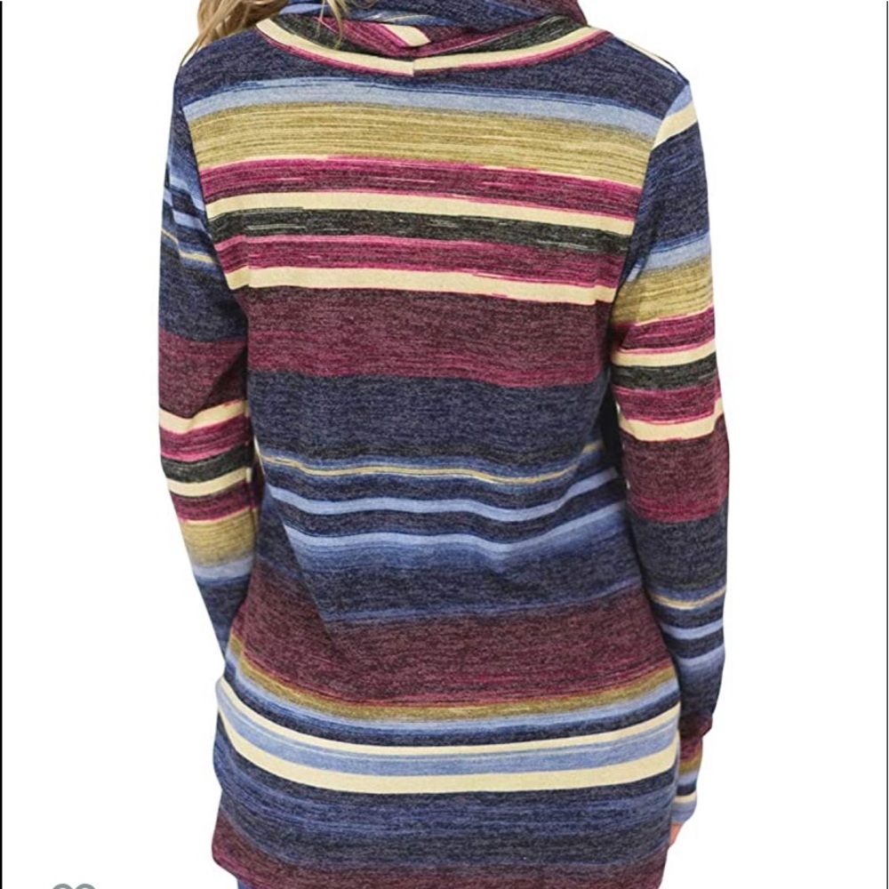 Woman long sleeve sweatshirts top with pocket - Picture 2 of 4